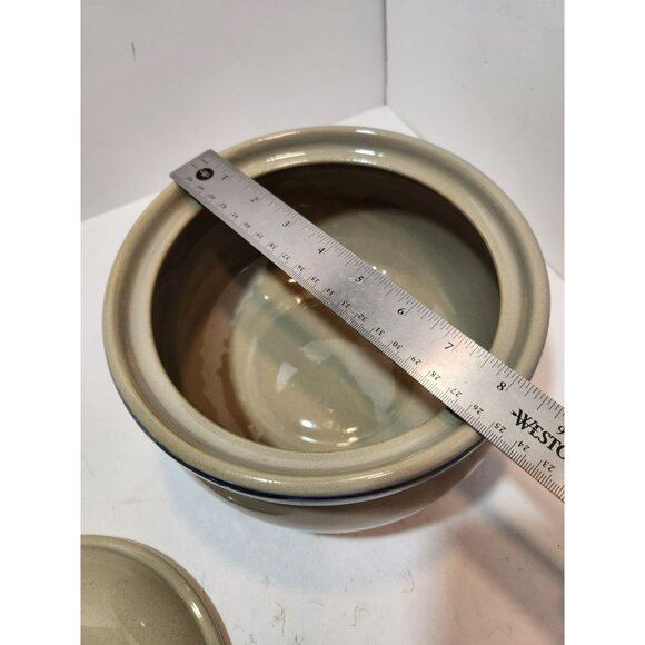 Salt Glaze Stoneware Home Sweet Home Round 9" Casserole DIsh With Lid - Picture 15 of 15